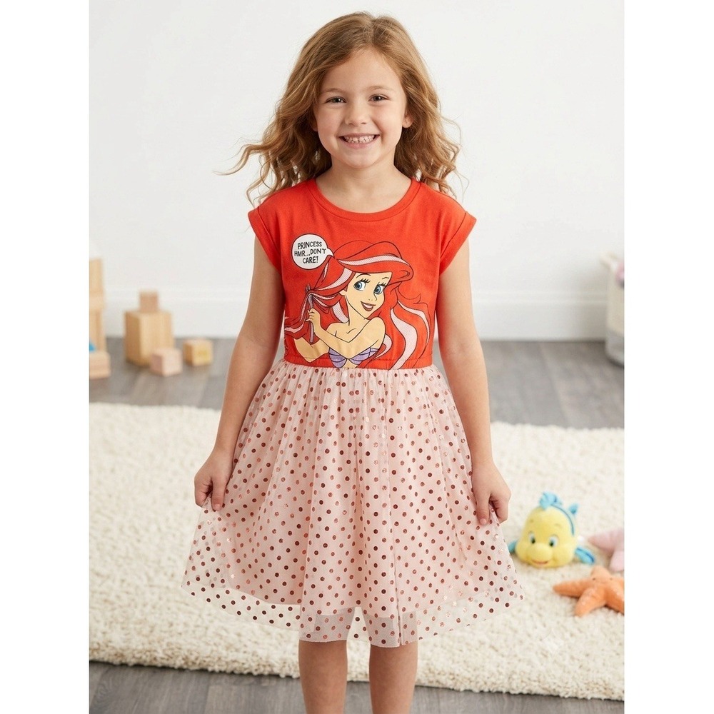 Disney The Little Mermaid Ariel Size Medium 8 Yr Old Sleeveless T-shirt Dress